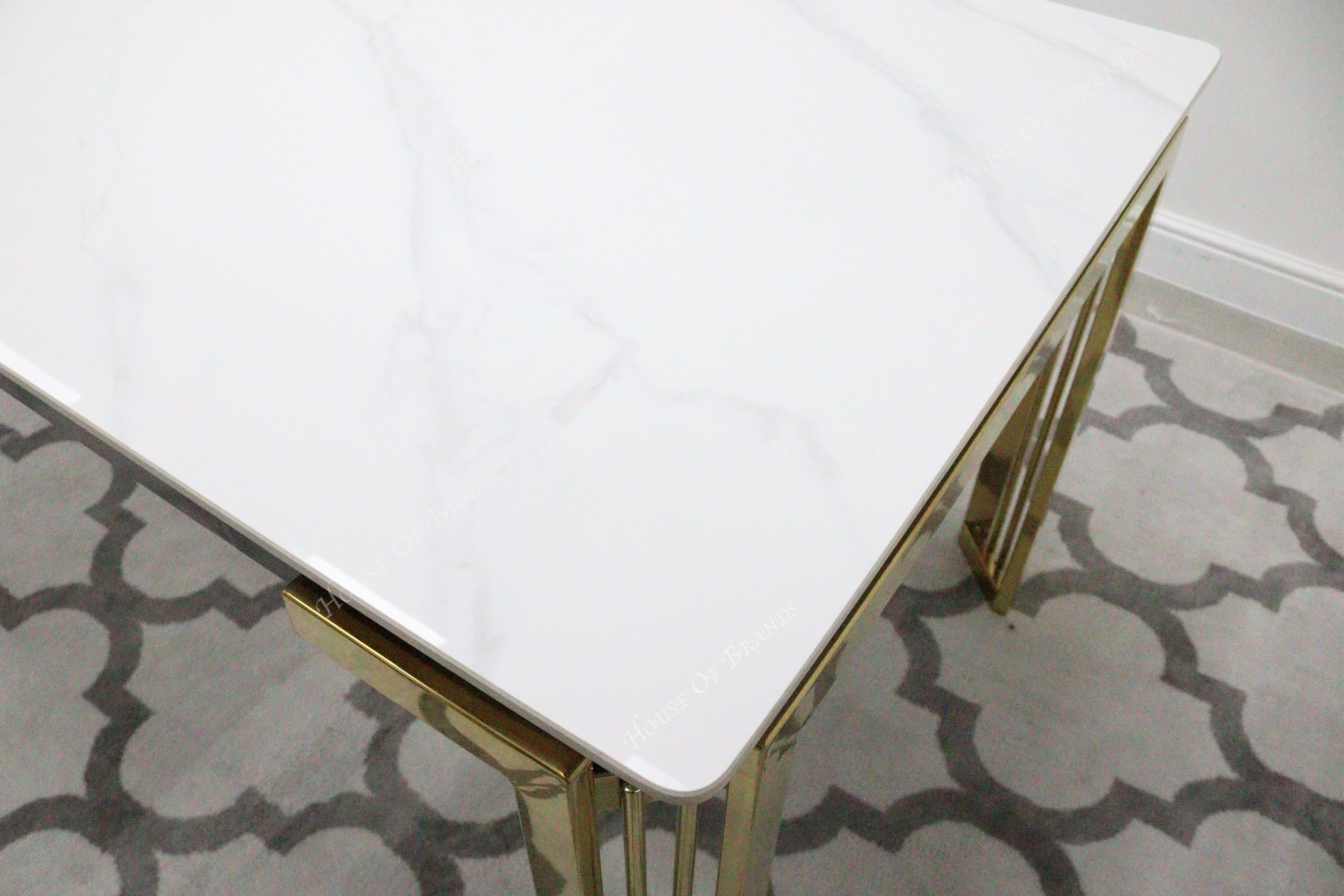 Sorrento Gold Ceramic Dining Table