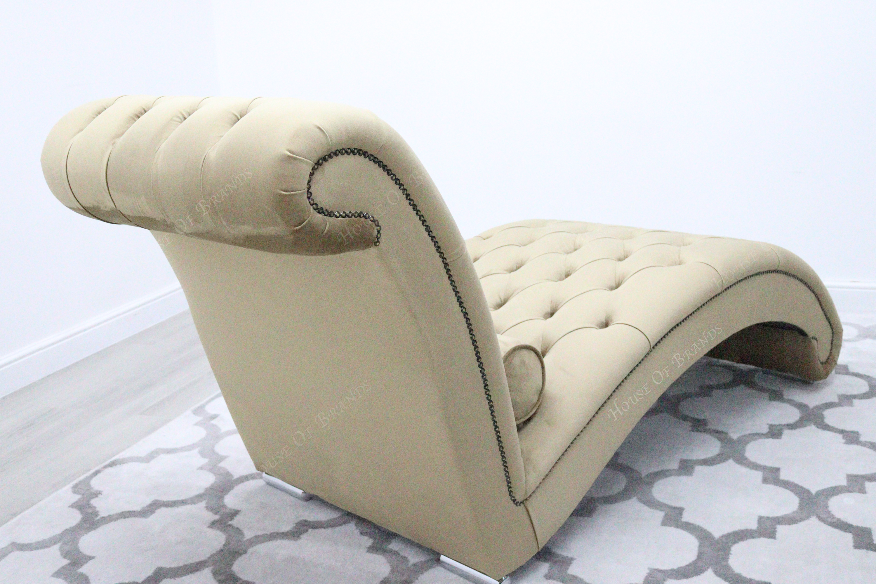 Elegance Chaise Lounge Velvet Chair