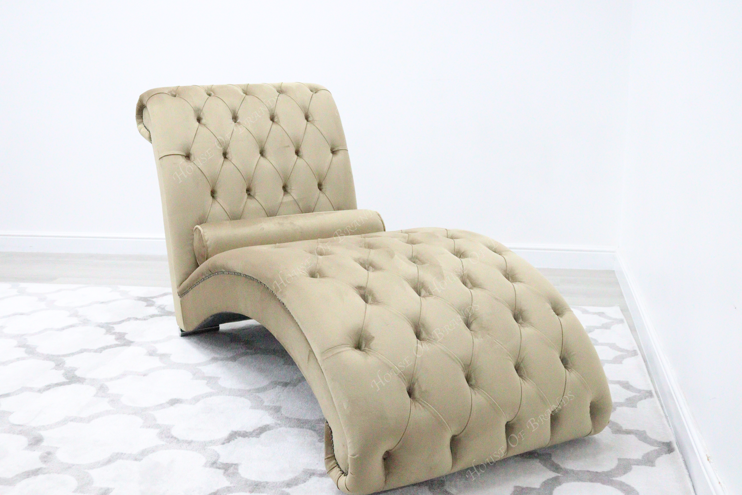 Elegance Chaise Lounge Velvet Chair