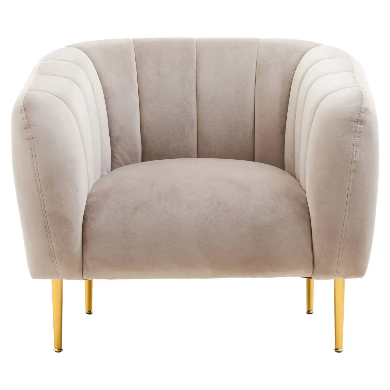 Yasmin Mink Velvet Channel Detail Armchair