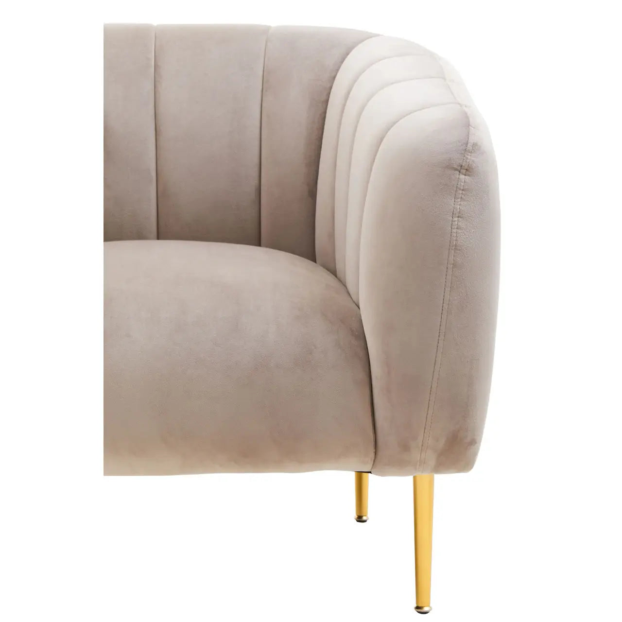 Yasmin Mink Velvet Channel Detail Armchair