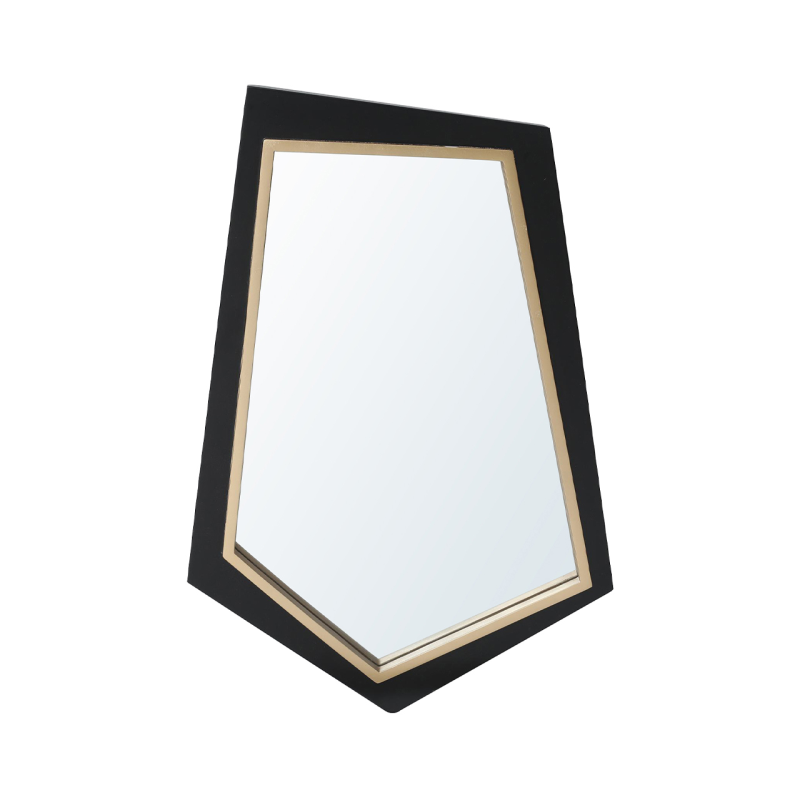 66cm Black and Gold Wall Mirror