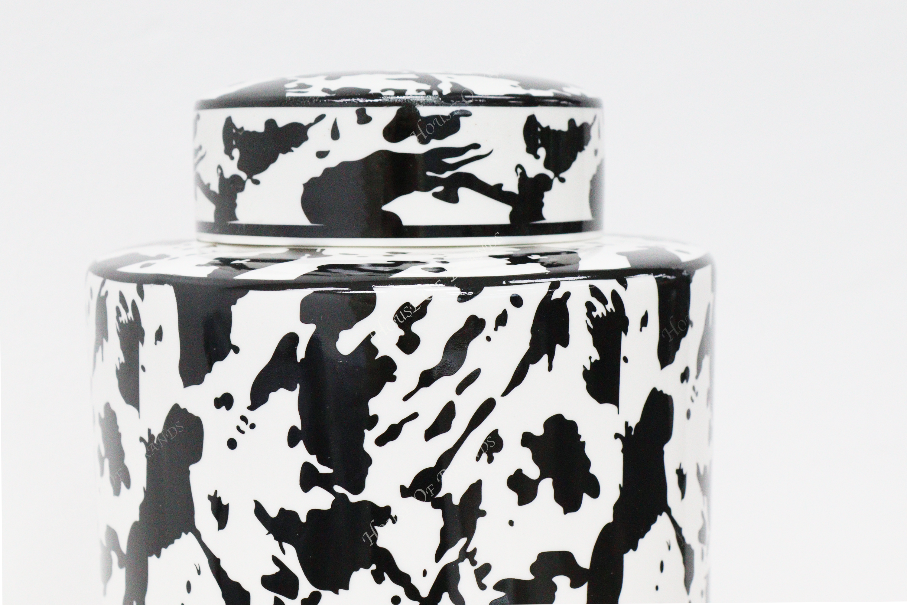 Black & White Abstract Ginger Jars