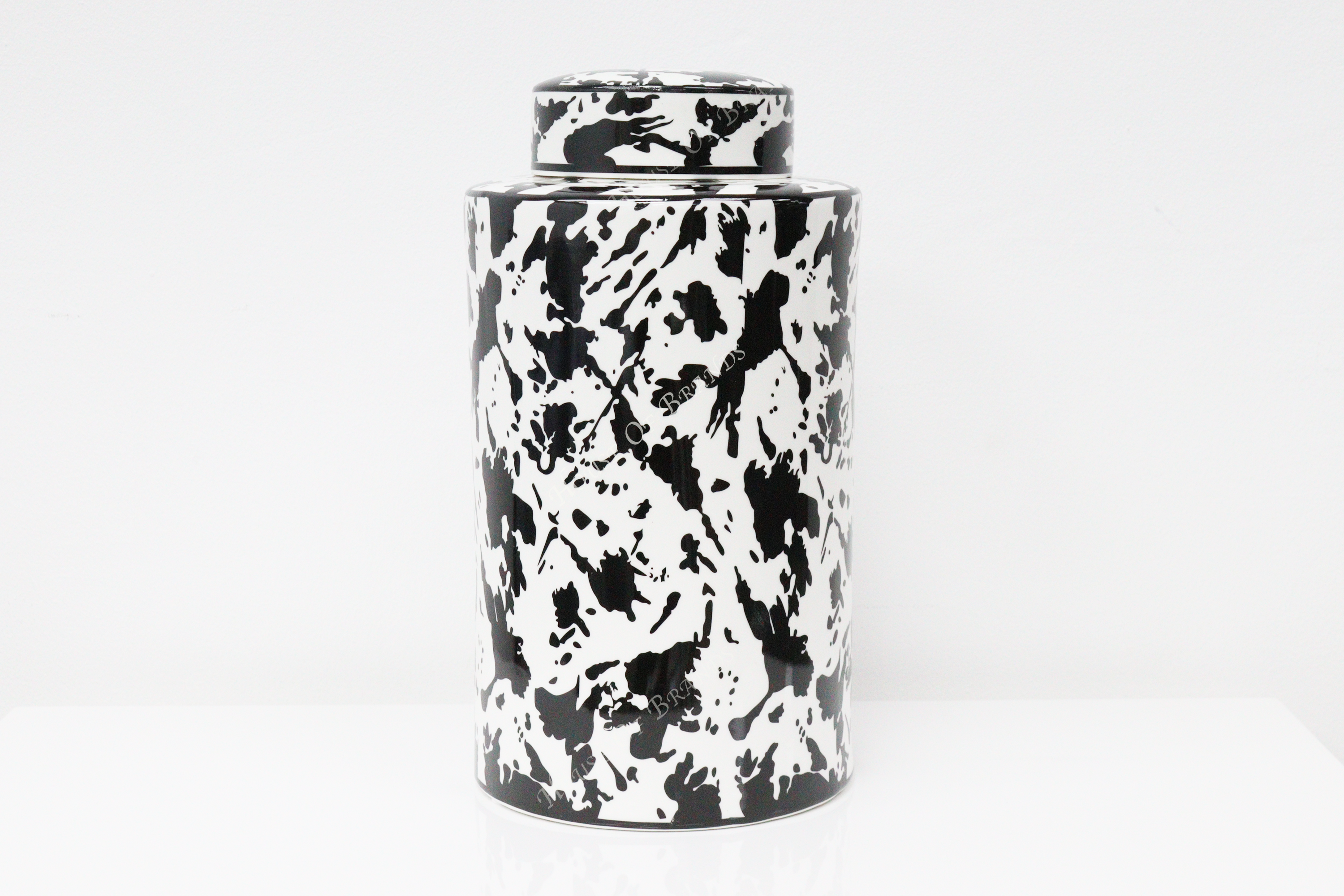 Black & White Abstract Ginger Jars