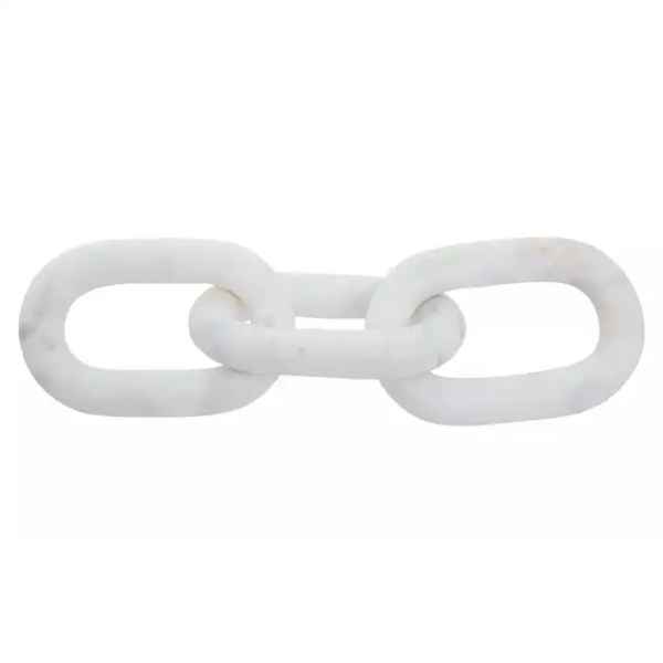 NASON WHITE MARBLE THREE LINK CHAIN