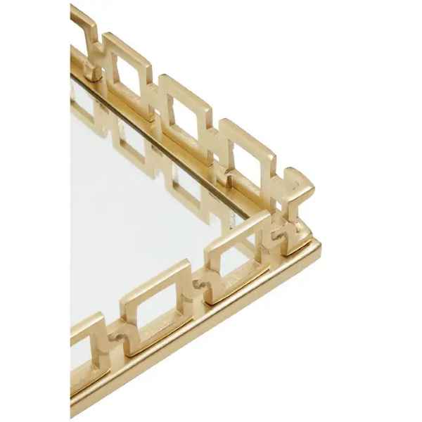 RHODA SQUARE GOLD MIRROR TRAY