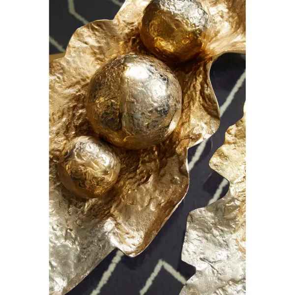 DION SET OF THREE OMBRE SILVER AND GOLD FINISH DECO BALLS