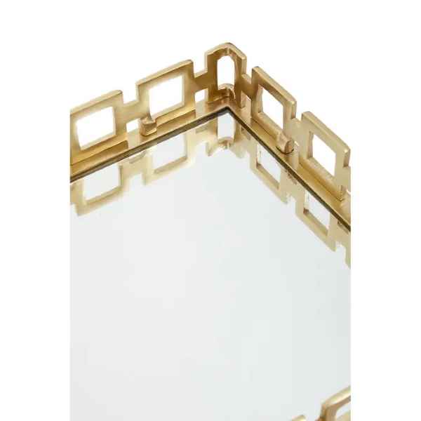 RHODA SQUARE GOLD MIRROR TRAY