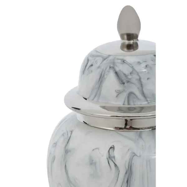 MARMO MARBLE EFFECT LARGE CERAMIC JAR