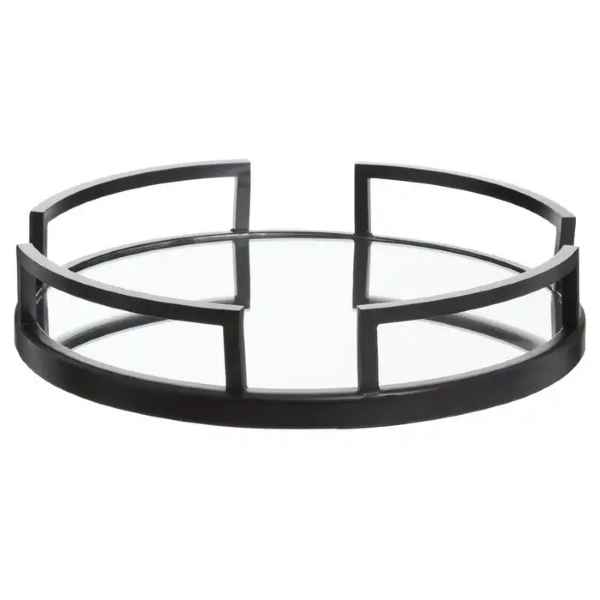 CRUZAR MATTE BLACK MIRRORED TRAY