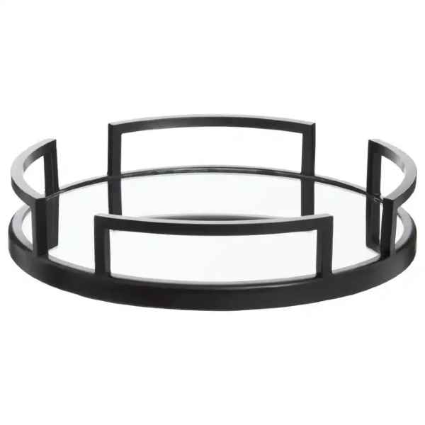 CRUZAR MATTE BLACK MIRRORED TRAY