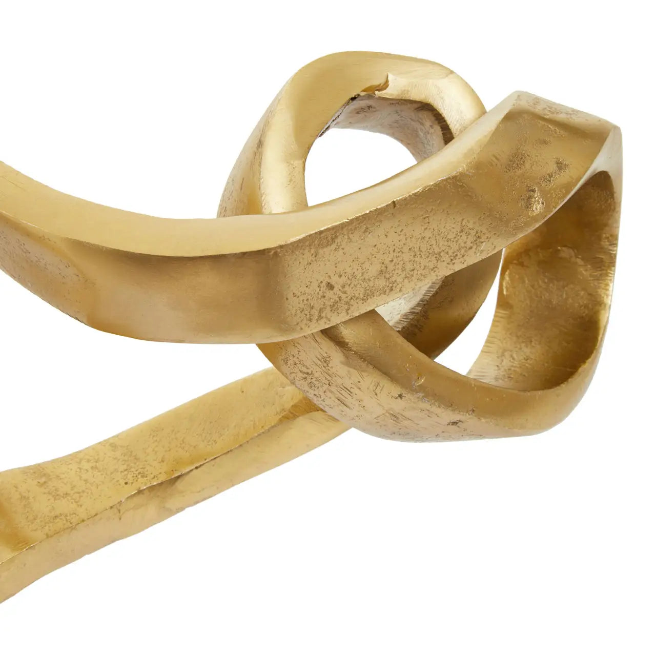 Prato Gold Finish Abstract Knot Sculpture