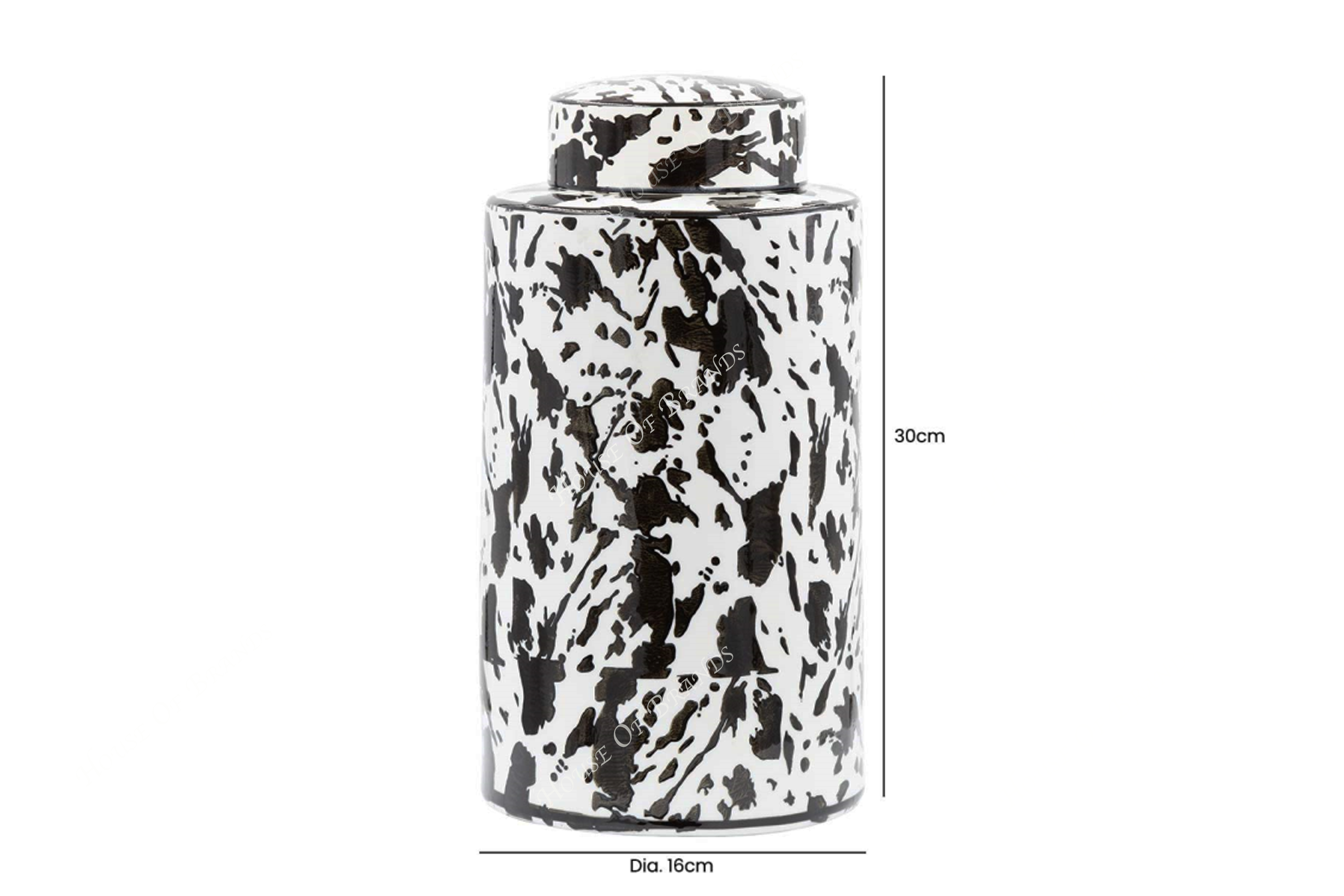 Black & White Abstract Ginger Jars