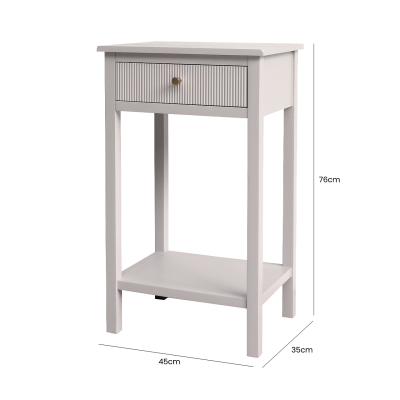 Lindon Summer Grey Wood End Table