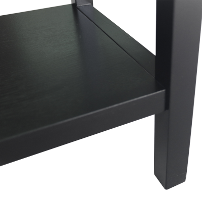 Lindon Black Wood End Table