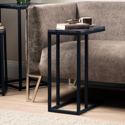 Alora Black Metal Sofa Table