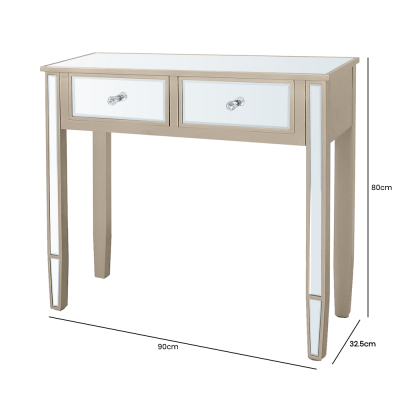 Vista Dark Champagne Console Table