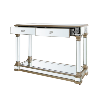 Apollo Champagne Mirrored Console Table