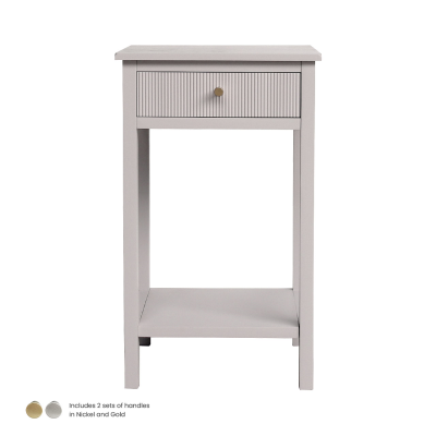 Lindon Summer Grey Wood End Table