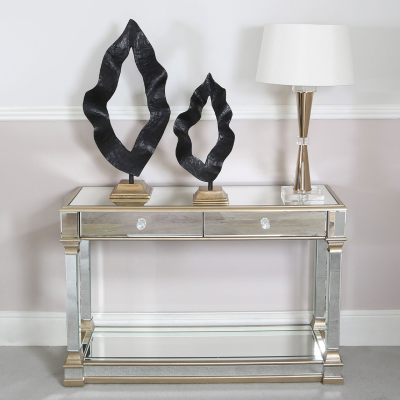 Apollo Champagne Mirrored Console Table