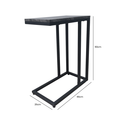 Alora Black Metal Sofa Table