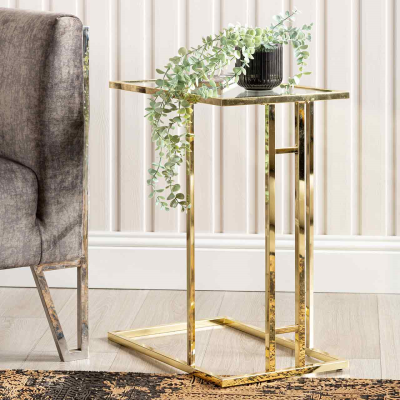 Harry Gold Metal Sofa Table