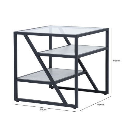 Ibarra Black and Grey End Table