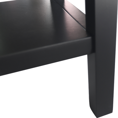 Lindon Black Wood 2 Drawer Console Table