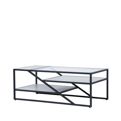 Ibarra Black & Grey Glass Coffee Table