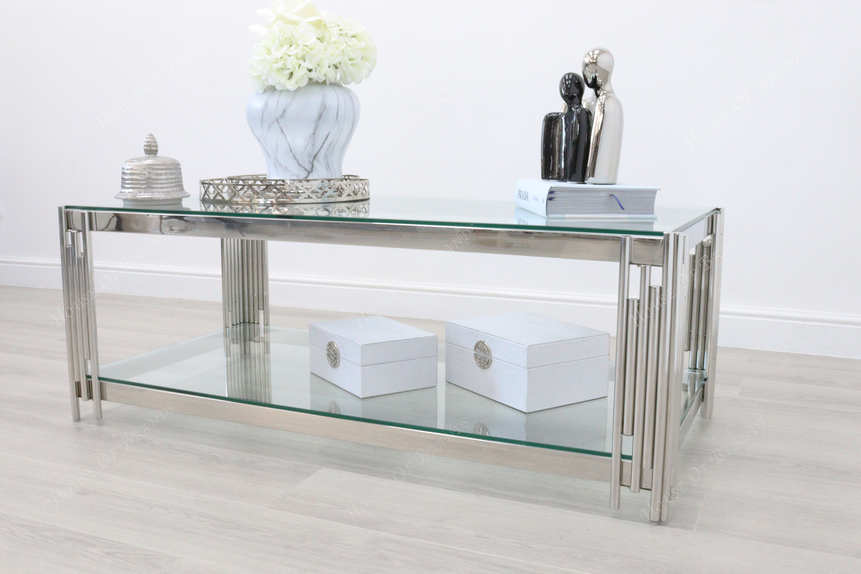 Prague Silver Mirrored Coffee Table