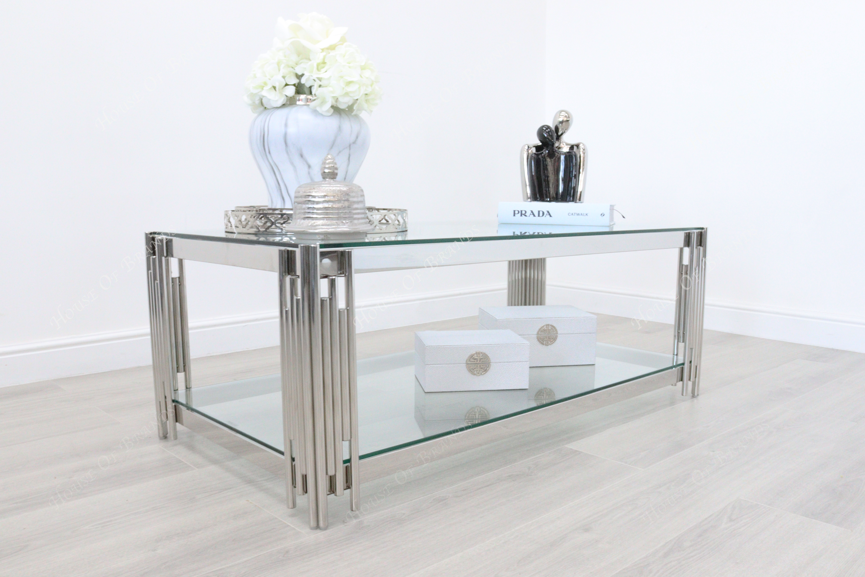 Prague Silver Mirrored Coffee Table