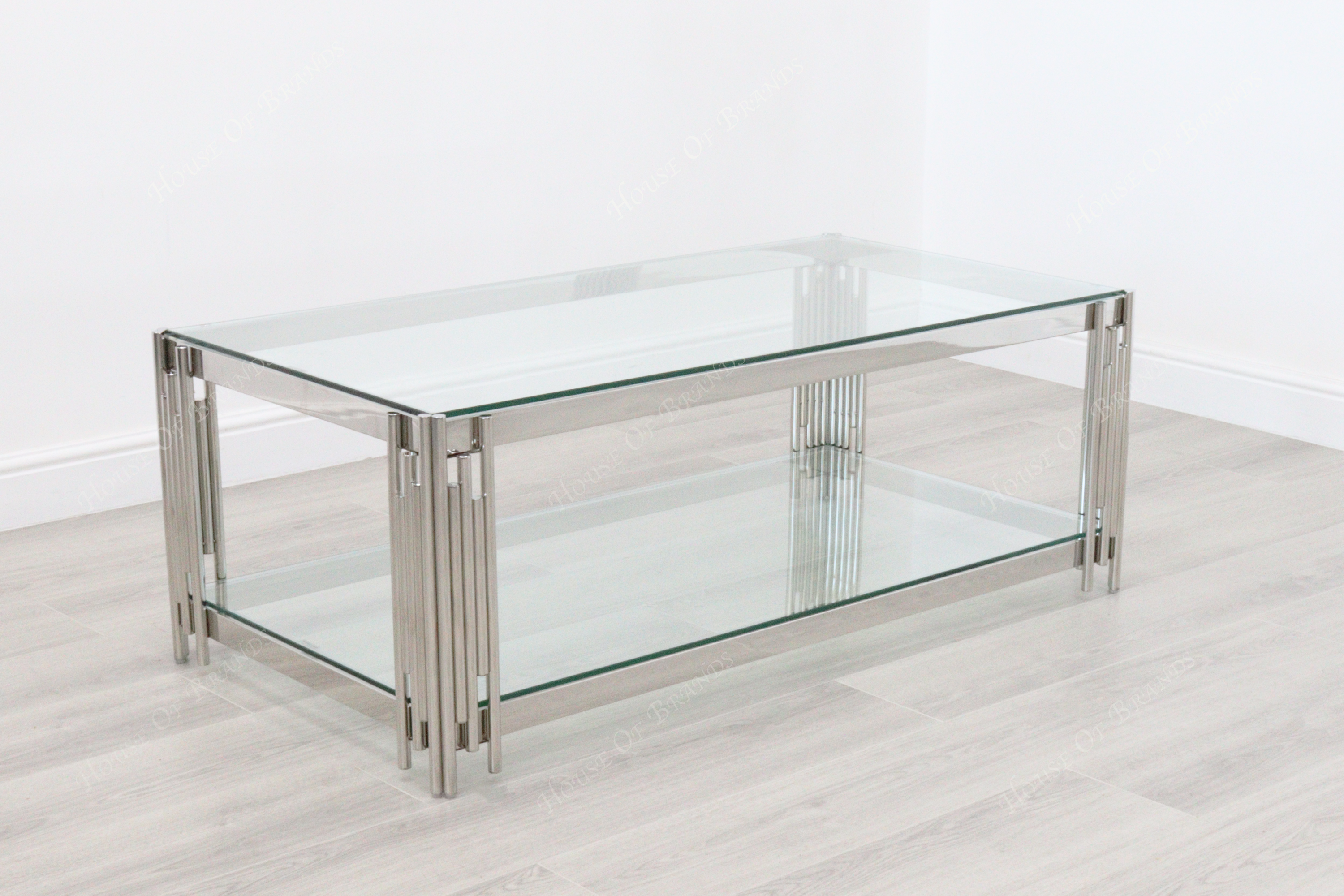 Prague Silver Mirrored Coffee Table