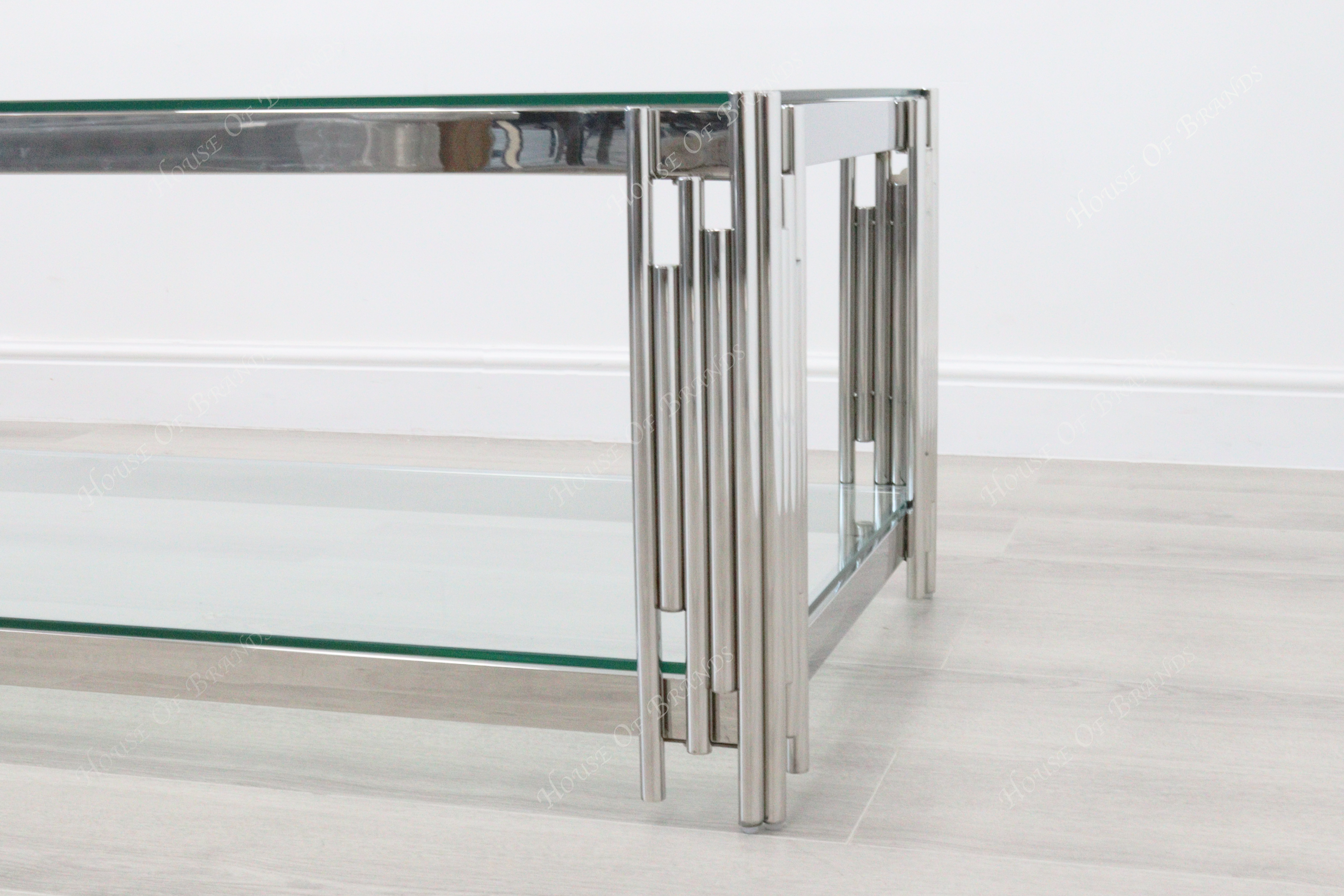 Prague Silver Mirrored Coffee Table