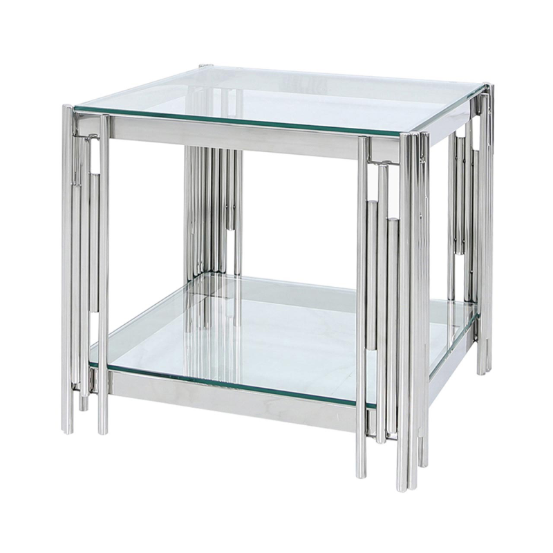 Prague Silver End Table