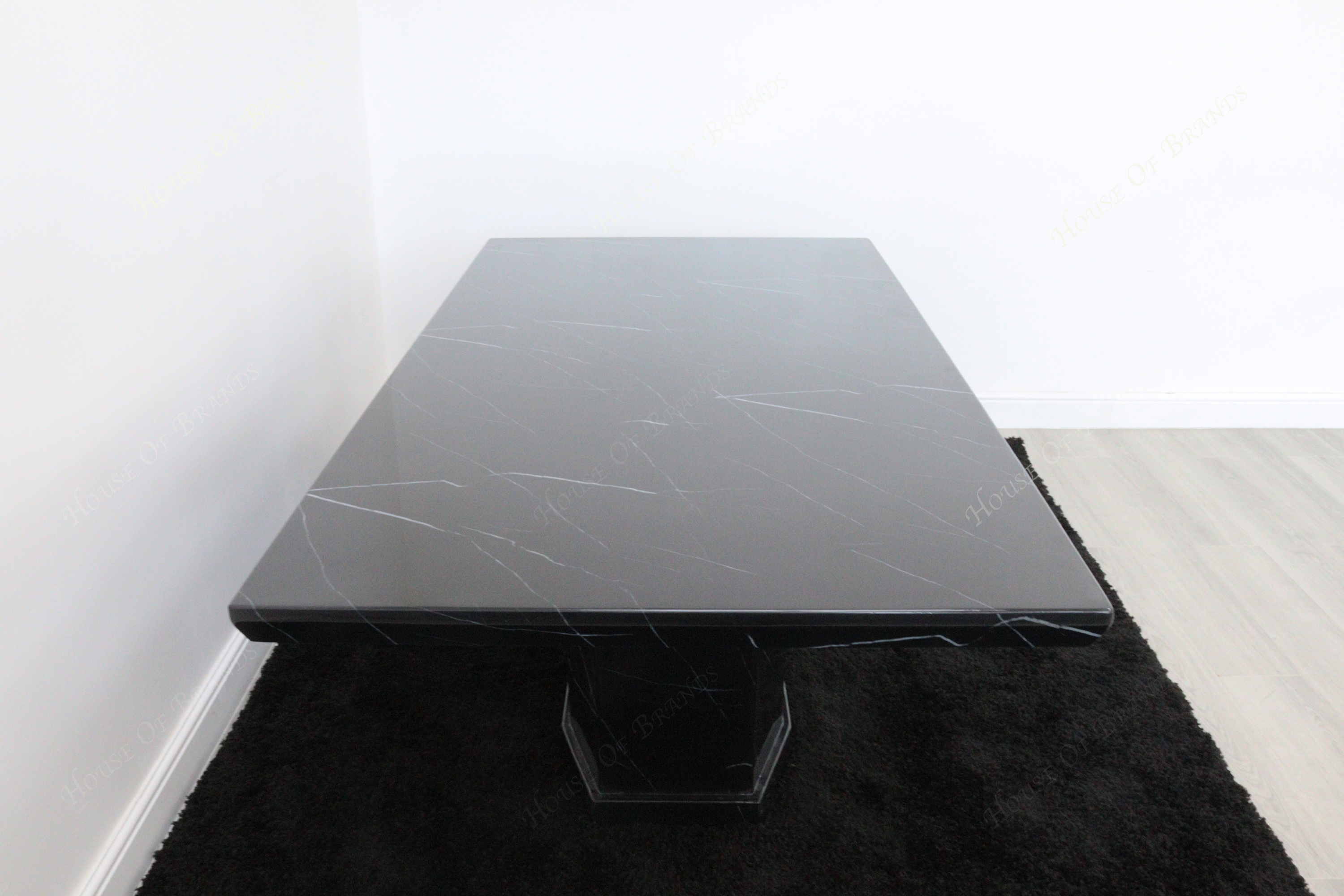 Naples Black Marble Dining Table