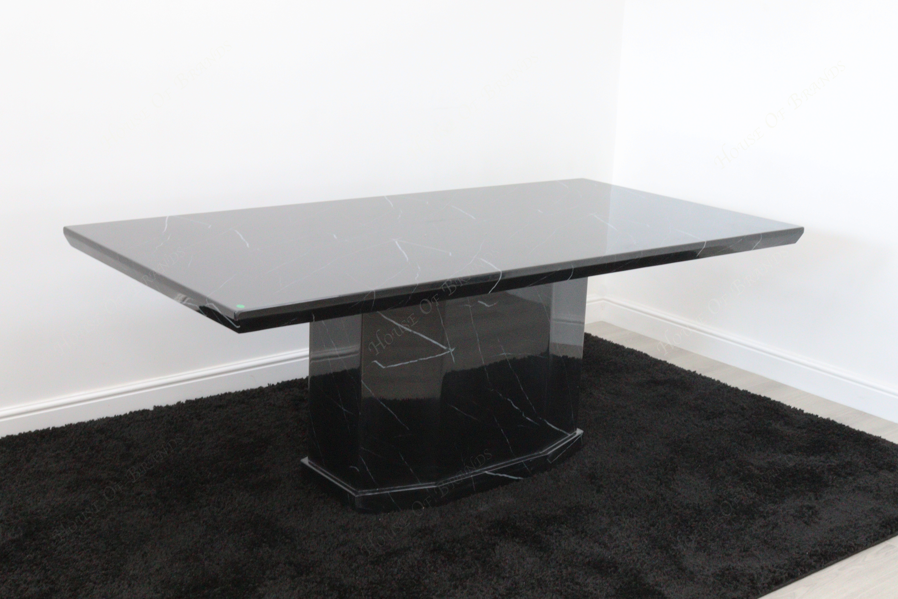 Naples Black Marble Dining Table