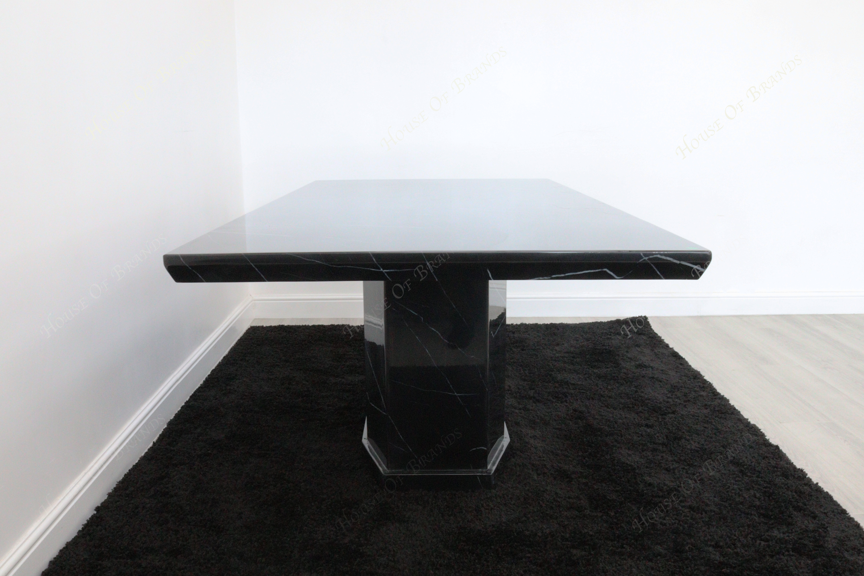 Naples Black Marble Dining Table