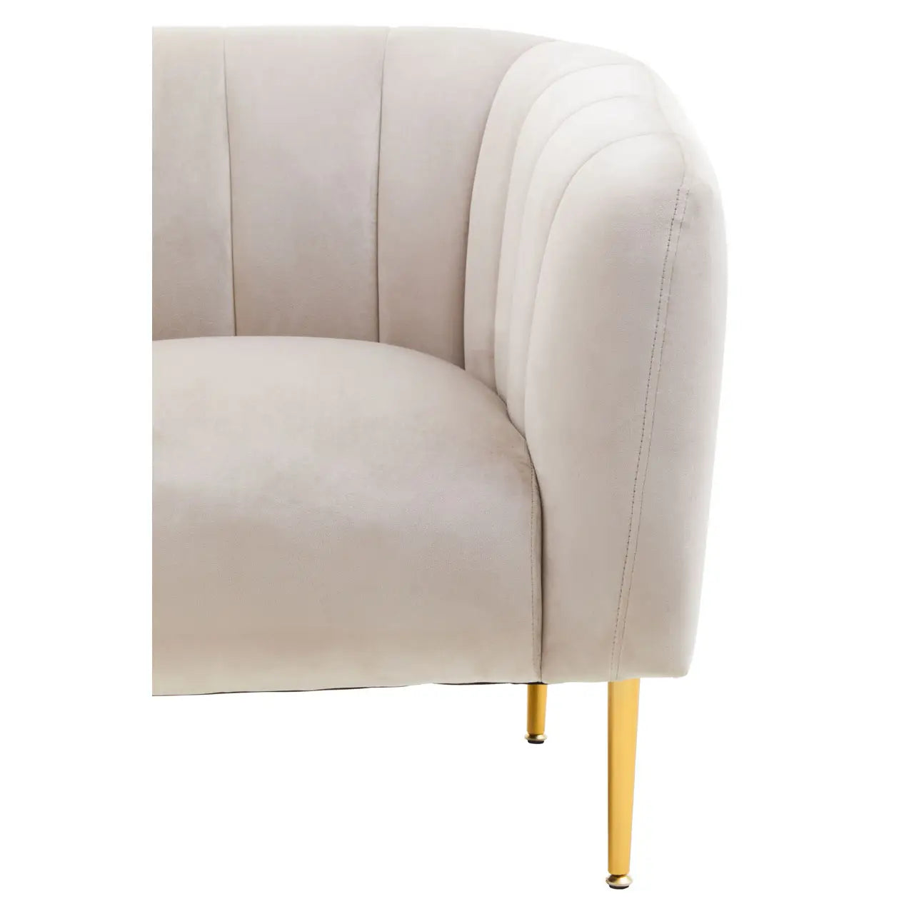 Yasmin Silver Grey Velvet Channel Detail Armchair