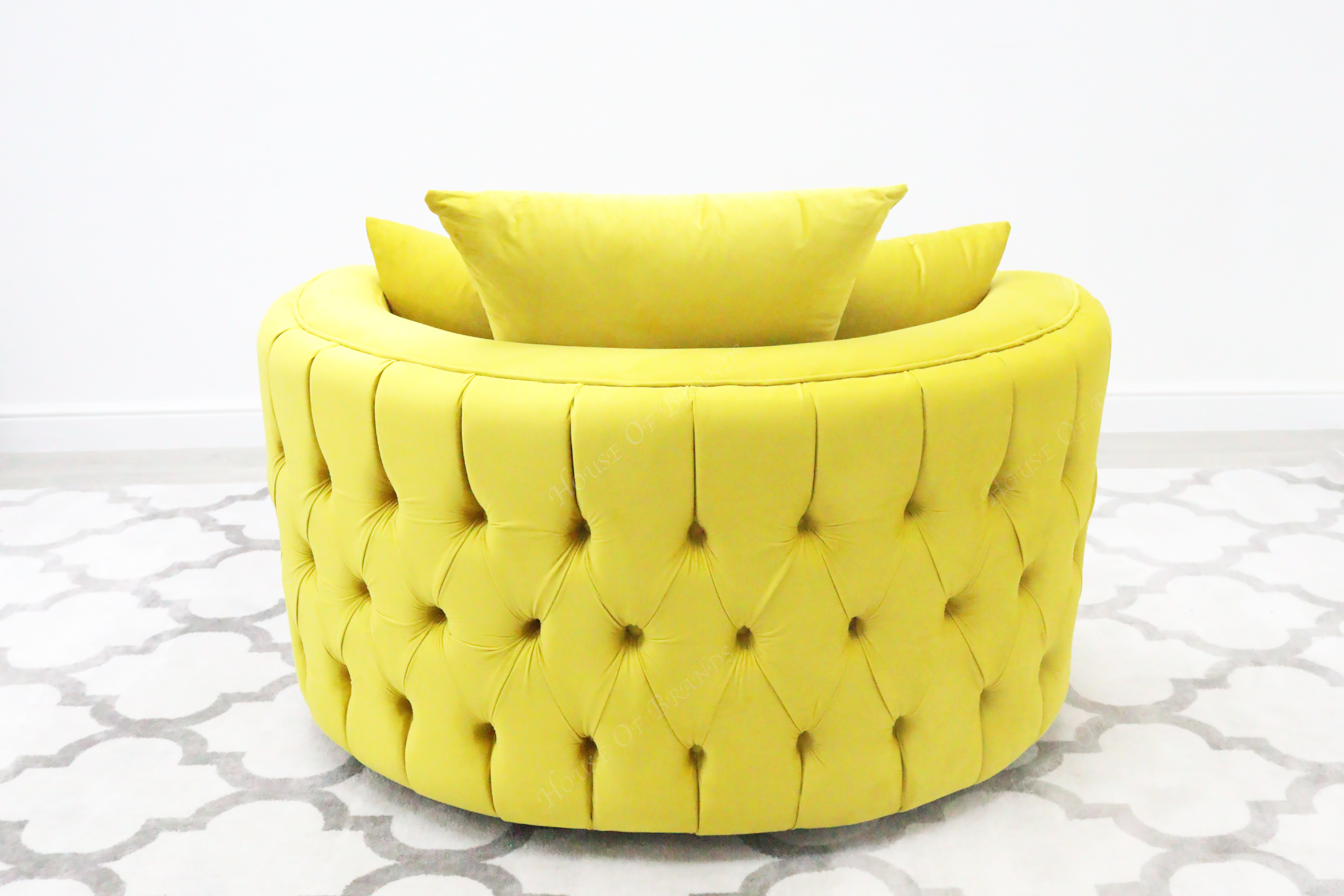 Upholstered Velvet Swivel Chair