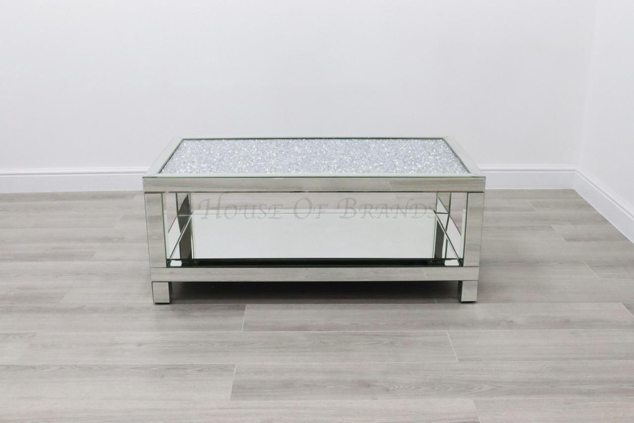 House Of Brands Maisse 2-Tier Crushed Diamond Coffee Table