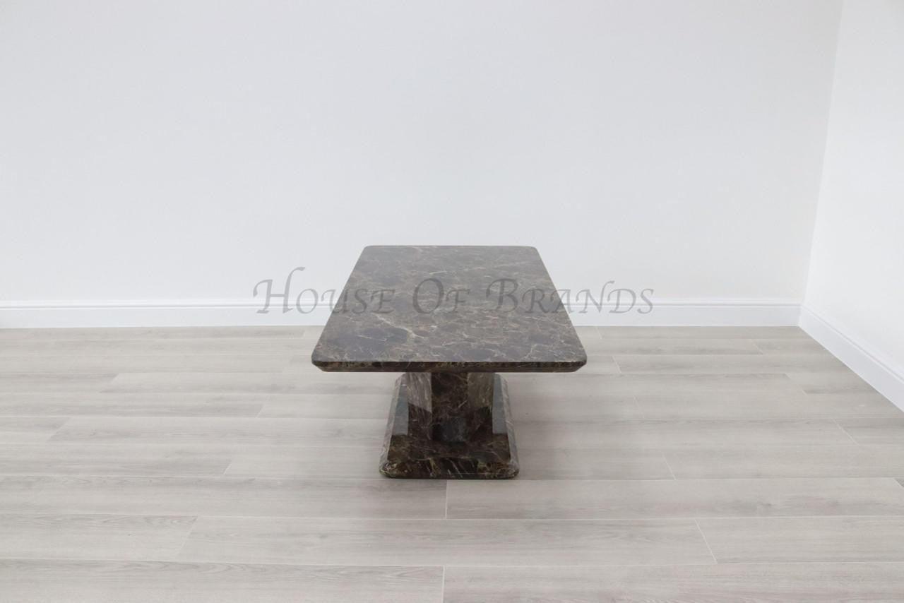 House Of Brands Nantes Brown Marble Effect Coffee Table