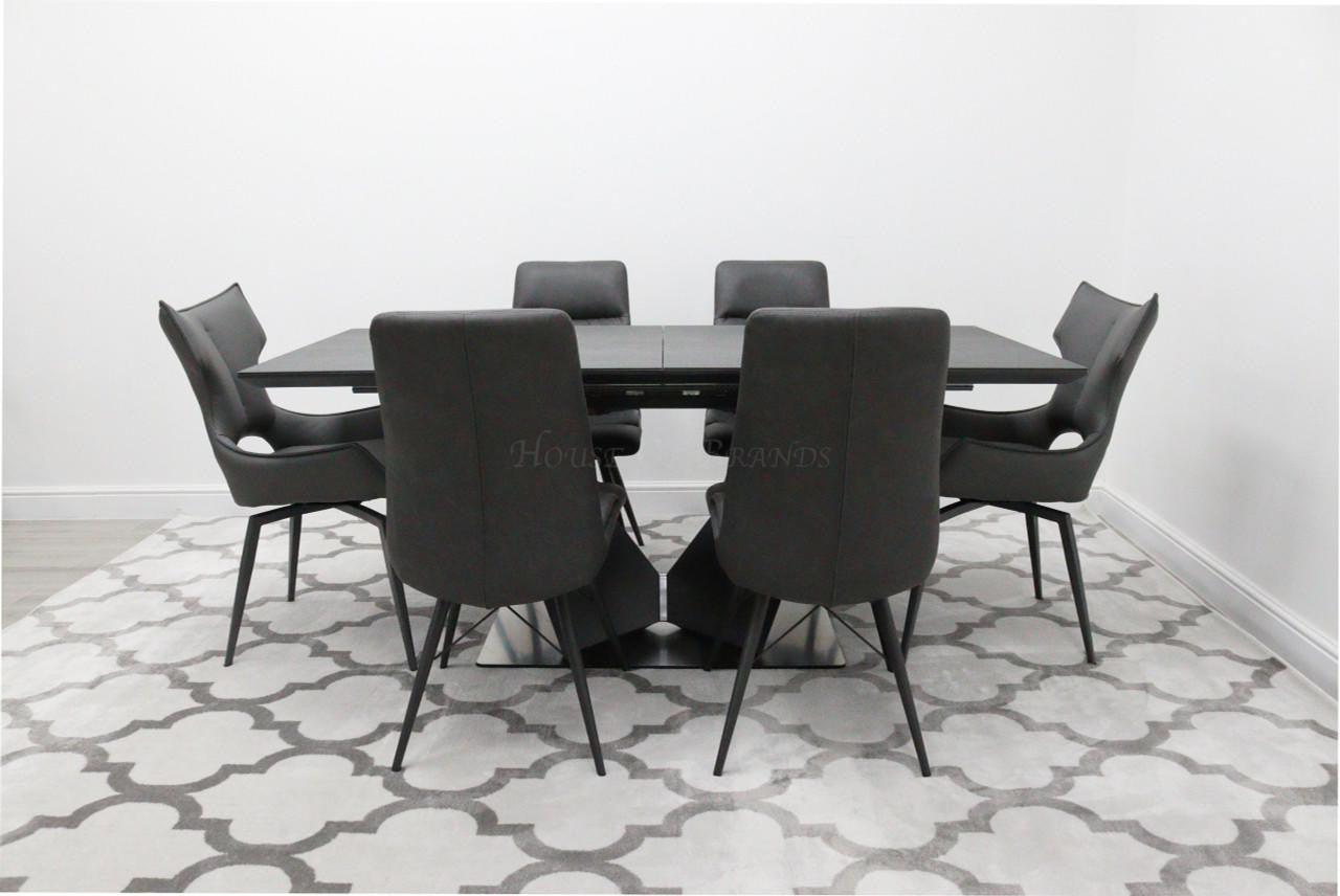House Of Brands Windsor Extendable Table & 4 Alanya Chairs & 2 Rennes Chairs