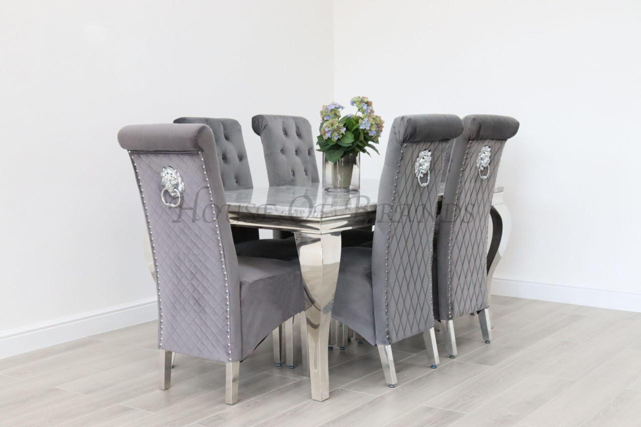 House Of Brands 1.5m Rome and 6 Leon Chairs