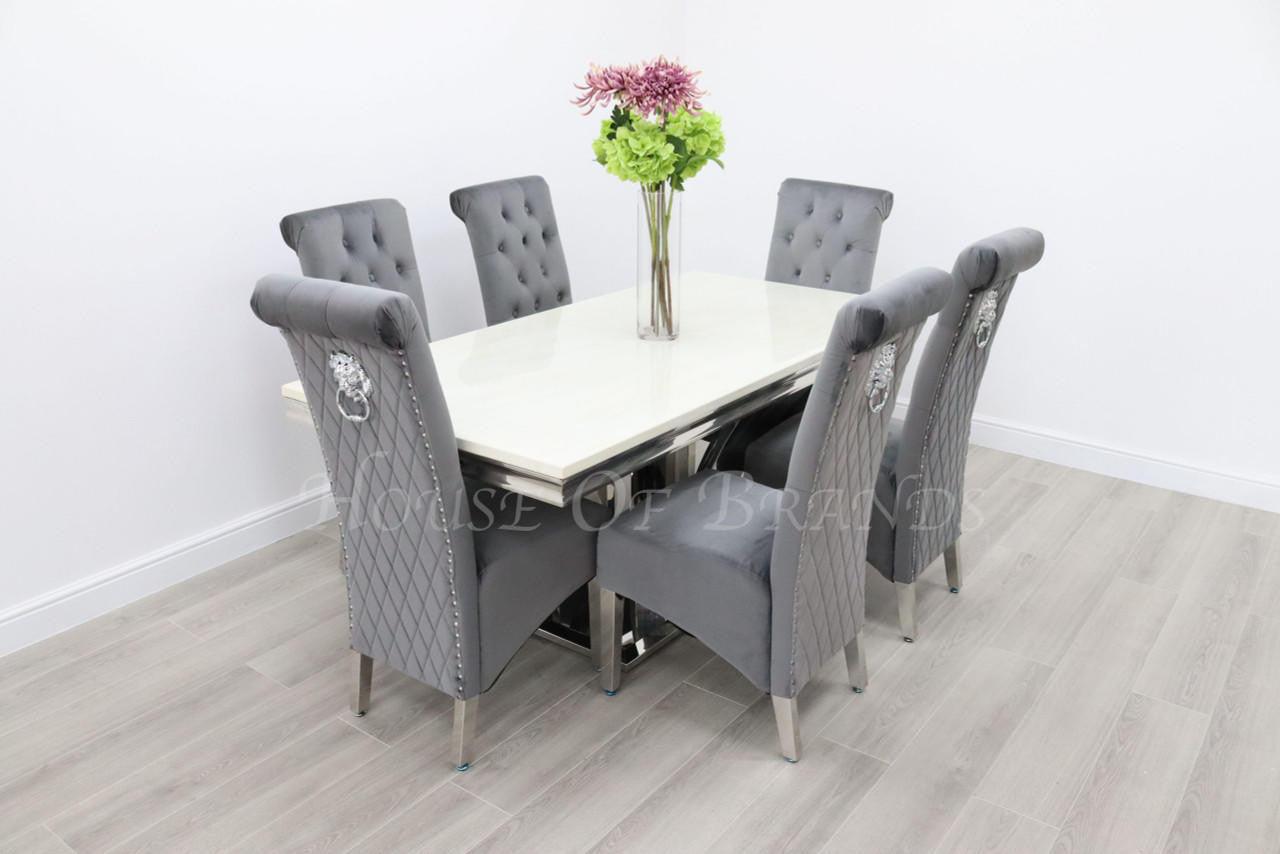 House Of Brands Sicily Table andamp; 6 Leon Chairs