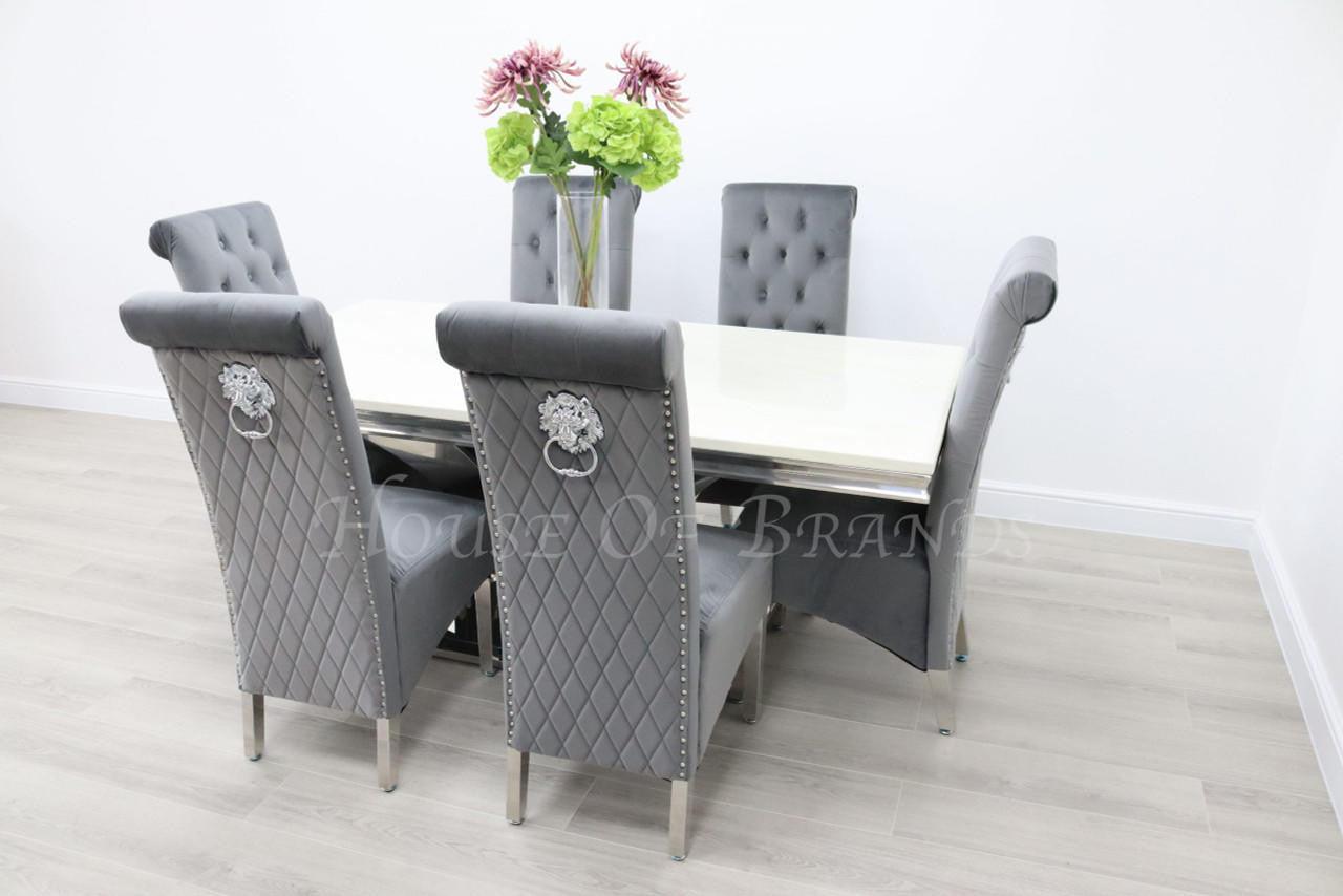 House Of Brands Sicily Table andamp; 6 Leon Chairs