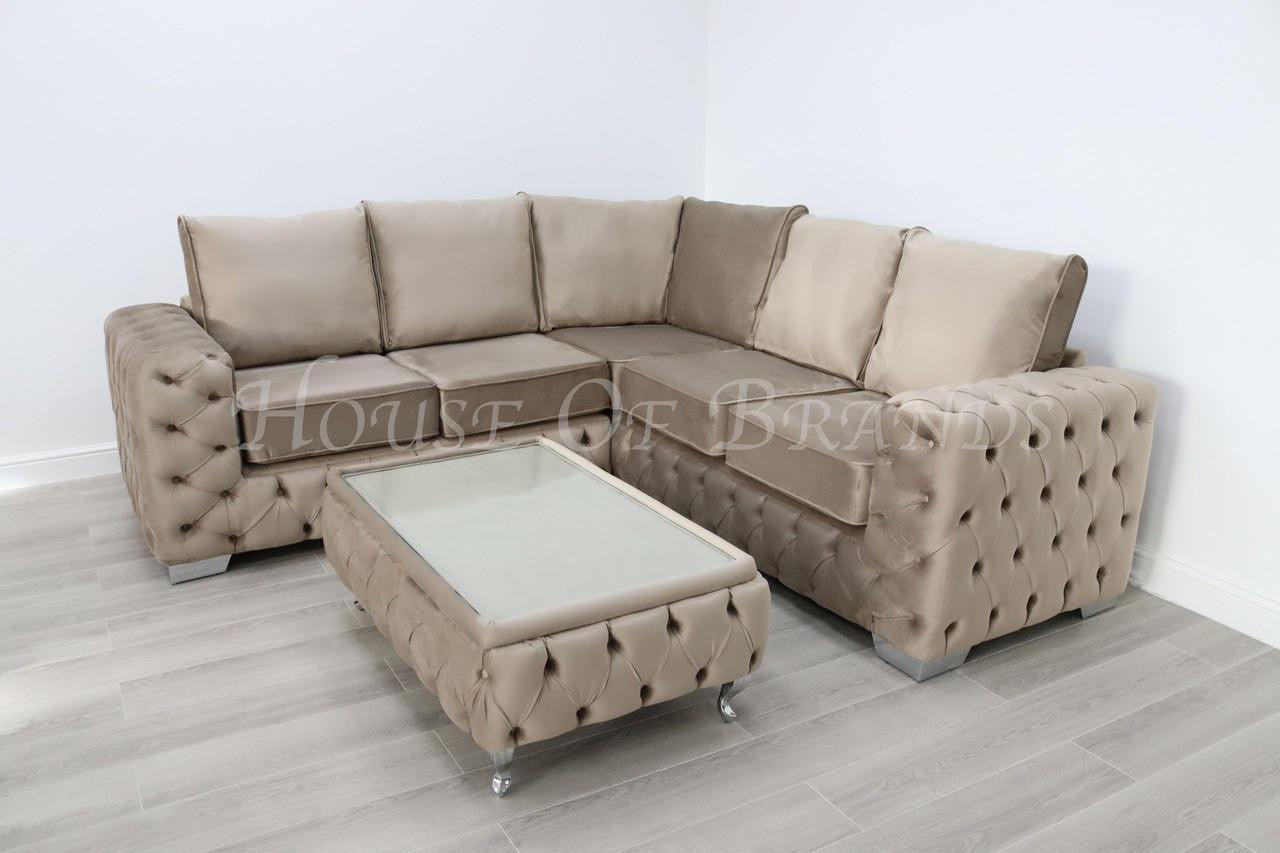 House Of Brands Upholstered Rectangular Coffee Table 