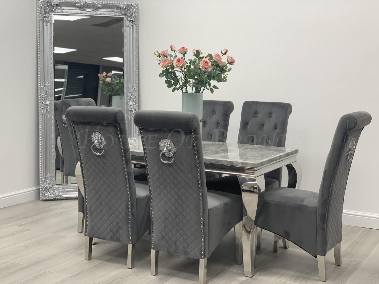 House Of Brands 1.5m Rome and 6 Leon Chairs