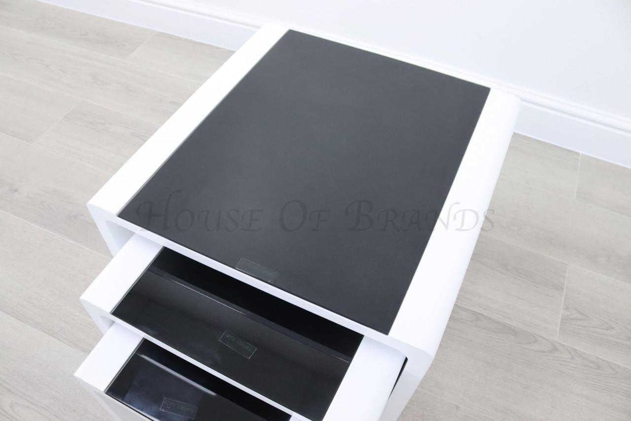 House Of Brands Lille White Marble Effect Nest Of Tables