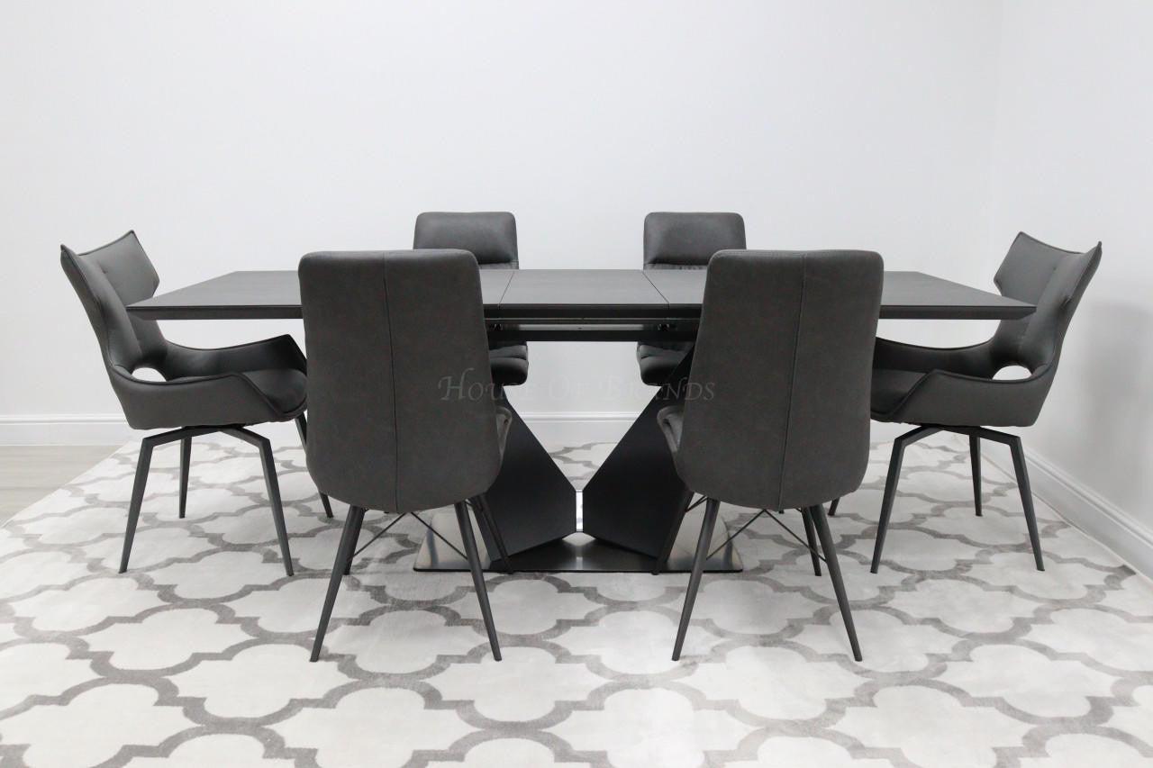 House Of Brands Windsor Extendable Table & 4 Alanya Chairs & 2 Rennes Chairs