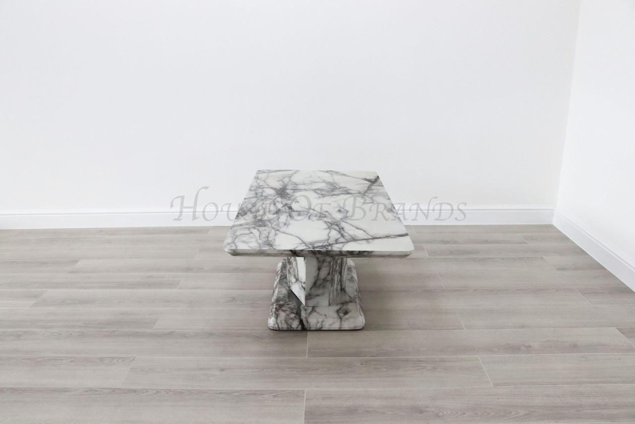 House Of Brands Nantes Black andamp; White Marble Effect Coffee Table